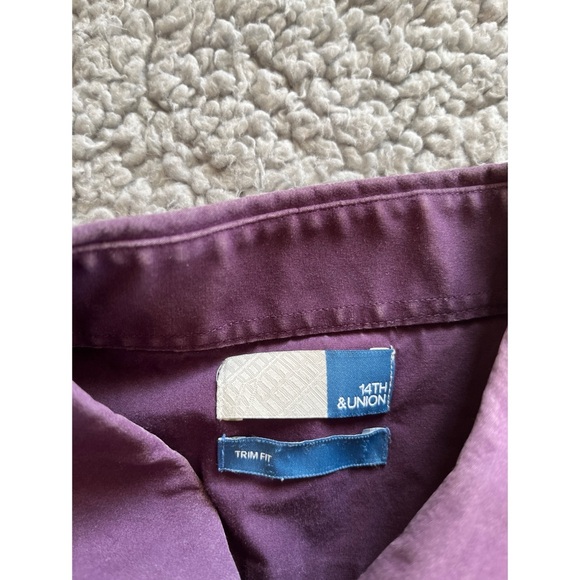 14th & Union Men’s Medium Purple Long Sleeve Button Down Shirt. - Picture 3 of 8